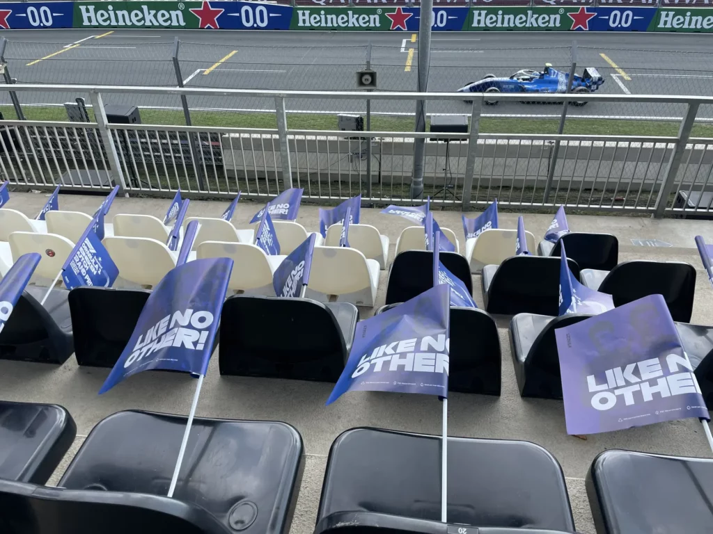 tribune op start finsih plekken tijdens de vip experience van de dutch grand prix.